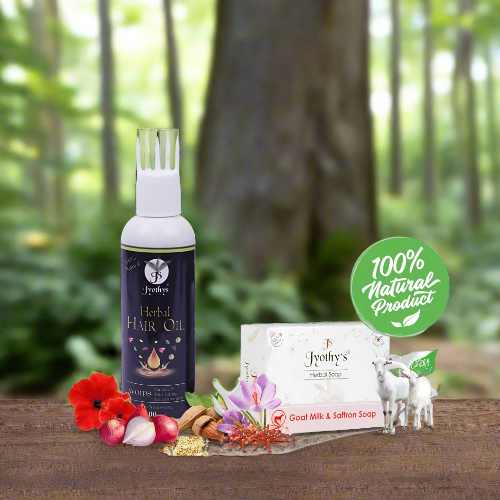 Beauty care Basic combo ( Herbal Hair oil + Goat milk saffron soap )