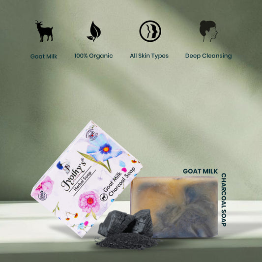 Goat Milk Charcoal Soap for Natural Skin Glow-100Gms