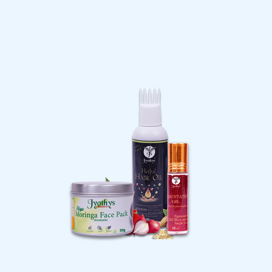 Revitalize combo ( Muringa Face pack + Herbal Hair oil + Pigmentation Oil)