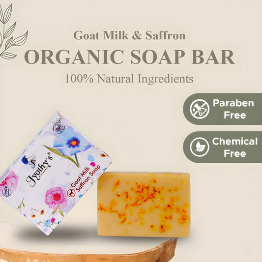 Goat Milk Saffron Soap for Natural Skin Glow – 100Gms