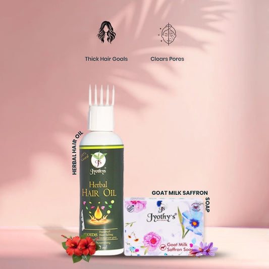 Beauty care Basic combo ( Herbal Hair oil + Goat milk saffron soap )